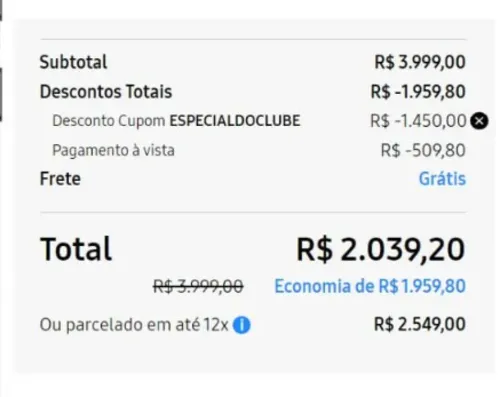 Imagem na descrição da promoção