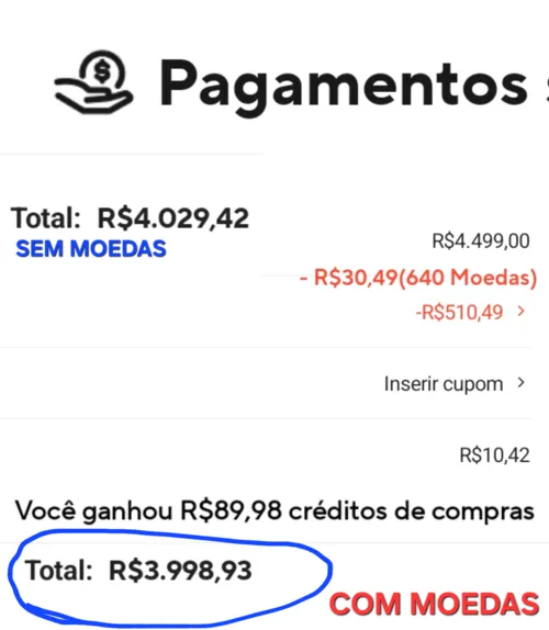 Imagem na descrição da promoção