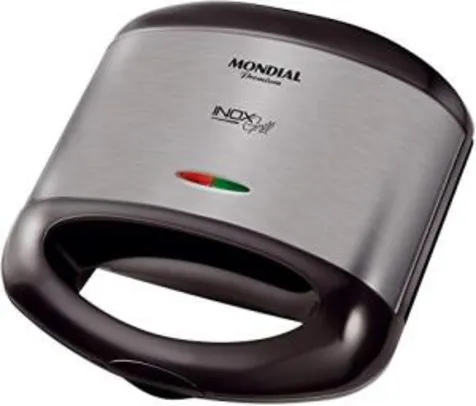 [Prime] Grill e Sanduicheira Inox Premium, S-07 - Mondial | R$ 79