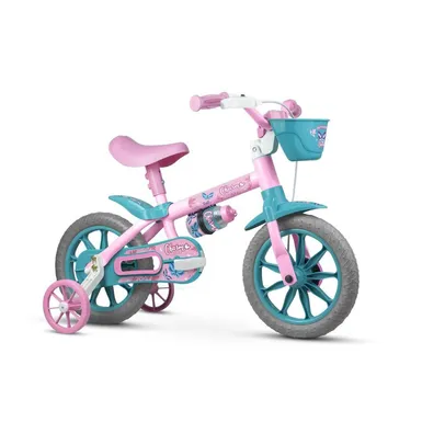 Bicicleta Infantil Aro 12 Com Rodinhas Menina Charm - Nathor