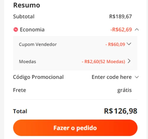 Imagem na descrição da promoção