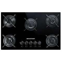 Cooktop 5 bocas com grades piatina e acendimento automático R$507