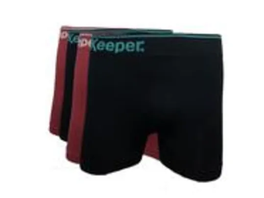 Kit 4 Cueca Boxer Sem Costura Lisa Microfibra Grid Keeper