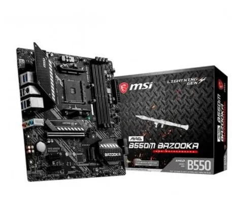 Placa-Mãe MSI MAG B550M Bazooka, AMD AM4, mATX