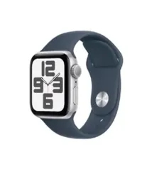 Apple Watch SE 40mm GPS Caixa Prateada de Alumínio, Pulseira Esportiva Azul-Tempestade, Tamanho M/G, Neutro em Carbono - MRE23BZ/A