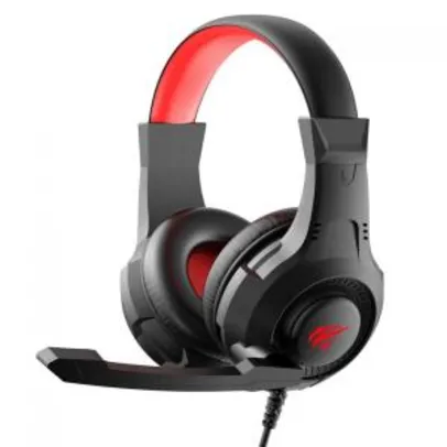 Headset Gamer Havit, USB + P2, Black/Red, H2031D - R$86