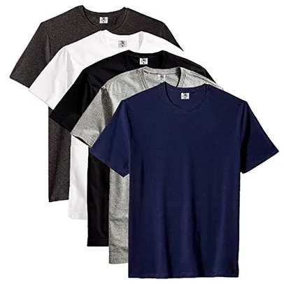 Kit com 5 Camisetas Masculina Básica Algodão Premium | R$110