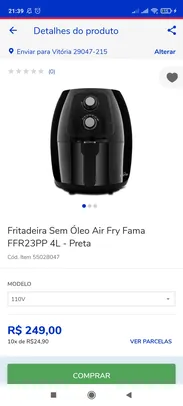 FRITADEIRA 4L OFERTA RELAMPAGO 