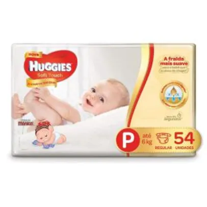 [Prime] Huggies Fralda Soft Touch Mega P, 54 Fraldas