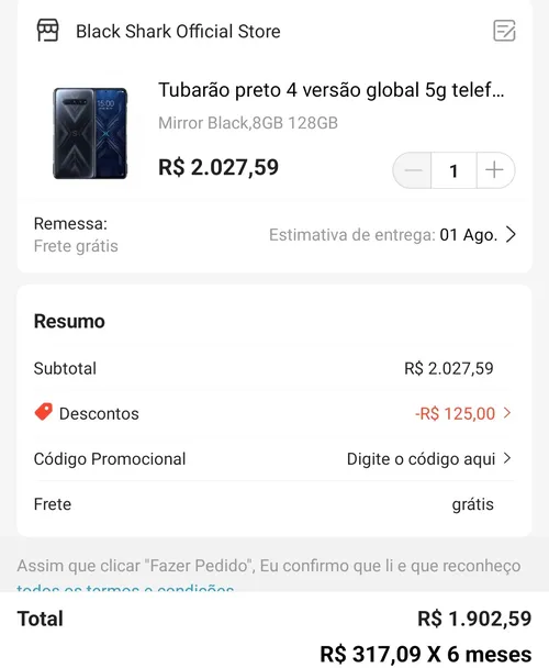 Imagem na descrição da promoção