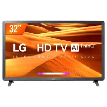 Smart TV LED 32" LG, 3 HDMI, 2 USB, Bluetooth, Wi-Fi, Active HDR, ThinQ AI - 32LM621CBSB.A