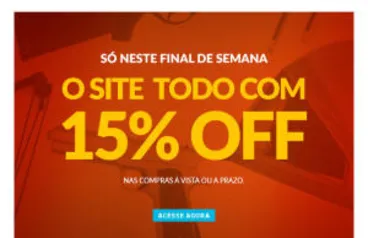 Ventureshop com 15% de desconto todo site