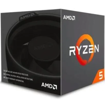 Processador AMD Ryzen 5 1600, Cache 19MB, 3.2GHz (3.6GHz Max Turbo), AM4 | R$700