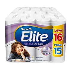 [REC]Papel Higiênico Elite Dualette Folha Dupla Ultra, 16 rolos