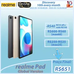   [APP] Tablet Realme Pad 7100mAh 10.4" 32GB / 3gb