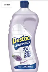 [PRIME] Limpador Multipisos Diluível Destac Lavanda e Alfazema, 750ml - R$ 2,57