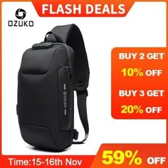 OZUKO 2019 Mochila Multifuncional Anti Furto e à Prova d' Água R$70