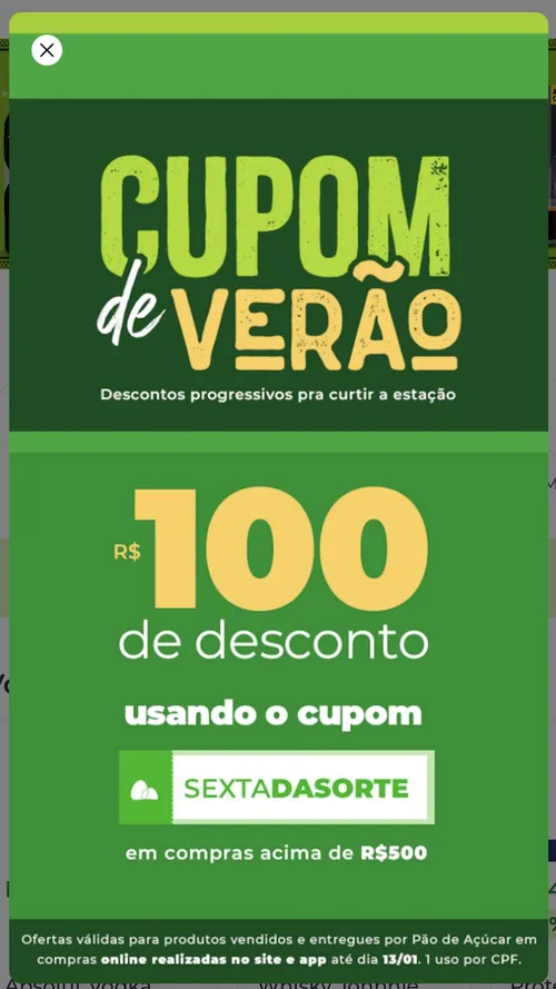 Imagem na descrição da promoção