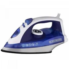 Ferro de Passar a Vapor Black & Decker Base Antiaderente Azul AJ2000AZ-BR 110V por R$ 40