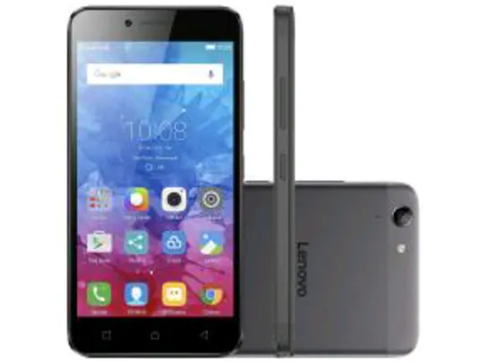 [Clube da Lu] Smartphone Lenovo Vibe K5 16GB Preto e Grafite - Dual Chip 4G Câm. 13MP + Selfie 5MP Tela 5" por R$ 684