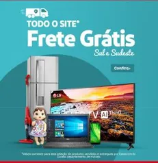 Todo site com frete grátis Sul e Sudeste.