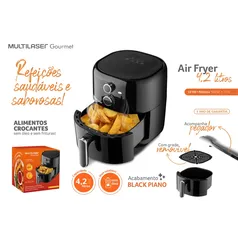 Fritadeira Elétrica Air Fryer 4,2 Litros 1500W 127V Preta Multilaser - CE190