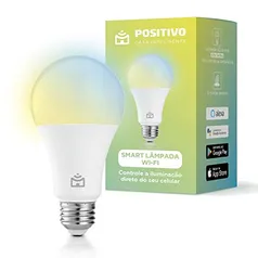 Smart Lâmpada Wi-Fi Positivo Casa Inteligente, Branca Quente e Fria, Colorido RGB, LED 9W, Bivolt - 