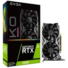 Placa de Vídeo EVGA NVIDIA GeForce RTX 2060 KO Ultra Gaming, 6GB, GDDR6 - 06G-P4-2068-KR