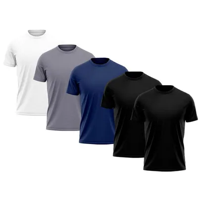 Kit 5 Camiseta Masculina Dry Proteção Solar UV Térmica Academia Treino Camisa Praia Camisetas