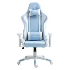 Cadeira Gamer SuperFrame Mage, Reclinável, Suporta até 140KG, Azul e Branco