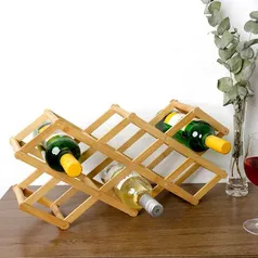 [AME SC R$ 8 ] Suporte para Vinhos Retrátil - La Cuisine Linha Bambu