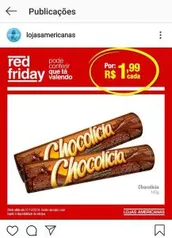 [Loja Física] Chocolícia 143g por R$1,99 nas Lojas Americanas