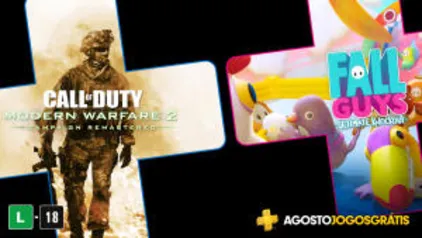 Já Disponível! PlayStation Plus - Fall Guys e Call of Duty Modern Warfare 2