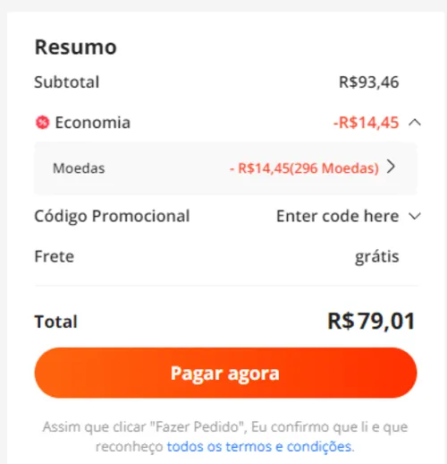 Imagem na descrição da promoção