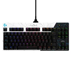 Teclado Mecânico Gamer Logitech G PRO K/DA Layout US, RGB, TKL, Cabo Destacável, GX Brown Tactile, Edição League of Legends KDA - 920-010074