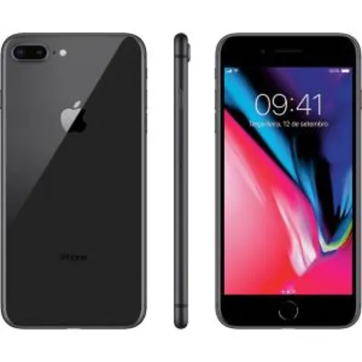 iPhone 8 Plus Cinza Espacial 64GB Tela 5.5" IOS 11 4G Wi-Fi Câmera 12MP - Apple - R$4000 (Com R$800 de volta com Ame)