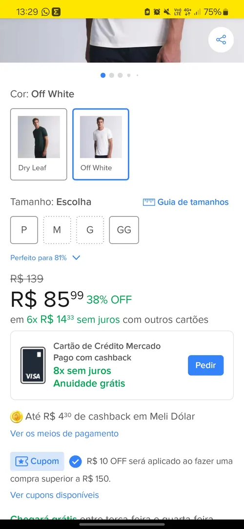 Imagem na descrição da promoção