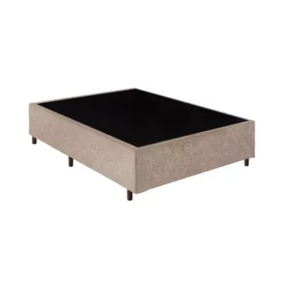 Base Box Casal Santo Box Suede Bege 40x138x188