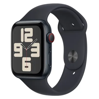 Product photo Apple Watch Se Gps + Cellular Caixa Meia-noite De Alumínio 44mm Pulseira Esportiva Meia-noite M/G