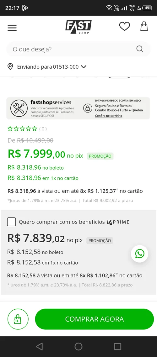 Imagem na descrição da promoção