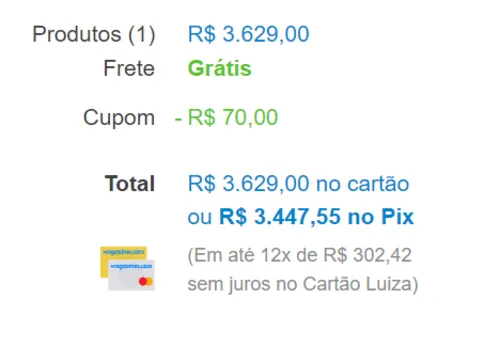 Imagem na descrição da promoção