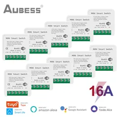 [Conta nova R$ 5,18] Interruptor Inteligente Aubess 16a tuya 