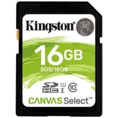 Cartão de Memória Kingston 16GB Classe 10 Canvas