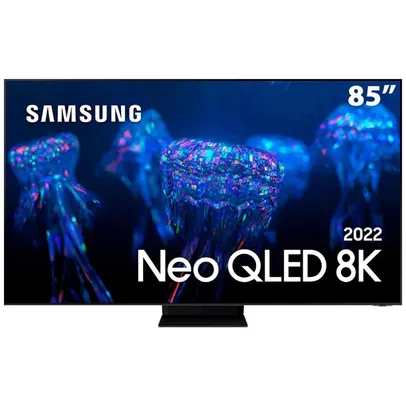 Samsung Smart TV 85 polegadas Neo QLED 8K QN85QN800BGXZD 2022 Mini Led Painel 120hz Processador com 