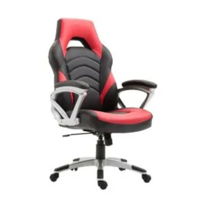 Cadeira de Escritório Gamer Presidente Jinx Preta e Vermelha | R$299