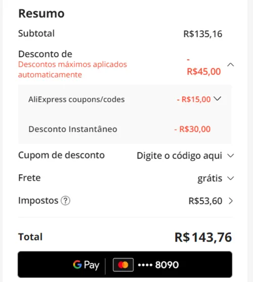 Imagem na descrição da promoção