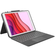 Capa Teclado e TouchPad Logitech para iPad, Combo Touch, Cinza 