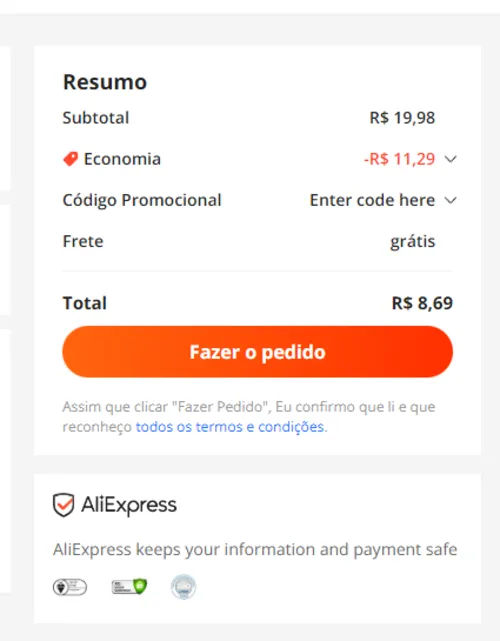 Imagem na descrição da promoção