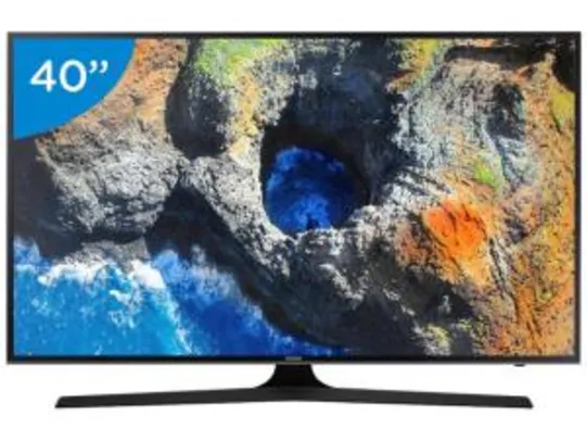 Smart TV LED 40” Samsung 4K/Ultra HD 40MU6100 - Tizen Conversor Digital Wi-Fi 3 HDMI 2 USB 40"