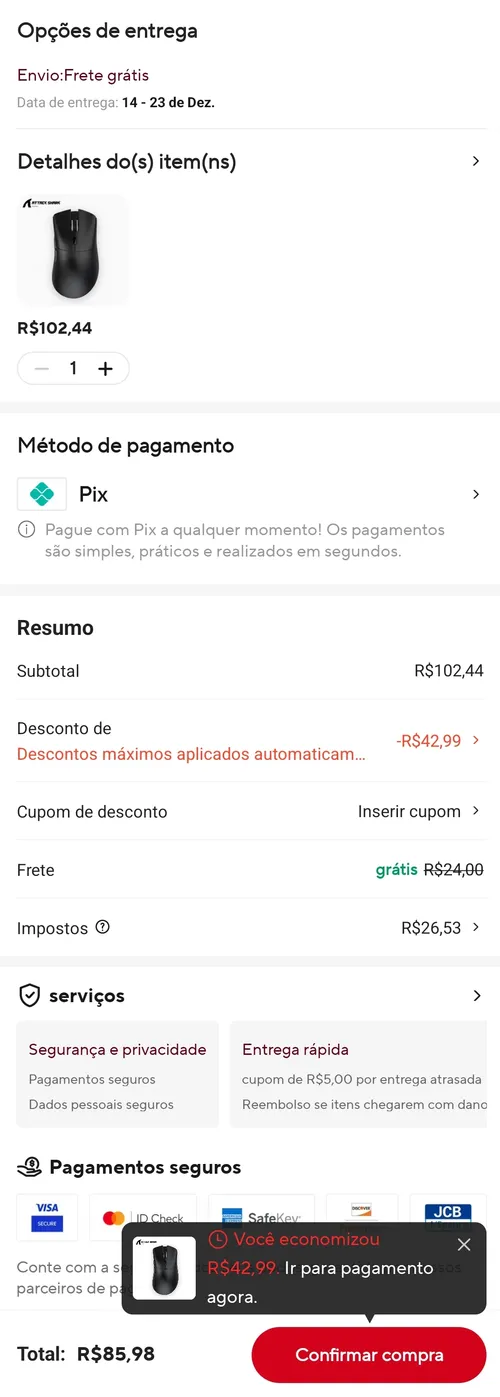 Imagem na descrição da promoção